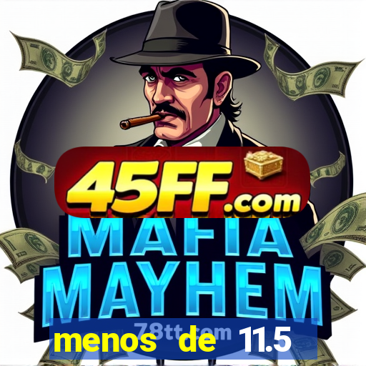menos de 11.5 escanteios o que significa